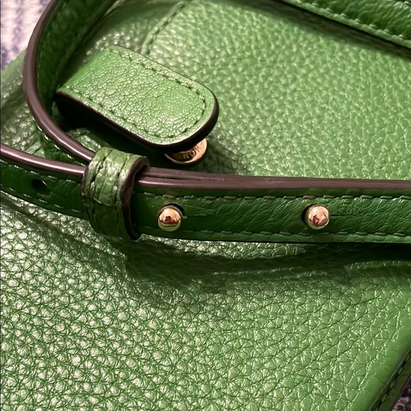 Michael Kors Green Textured Leather Crossbody Bag - Picture 13 of 13